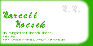 marcell mocsek business card